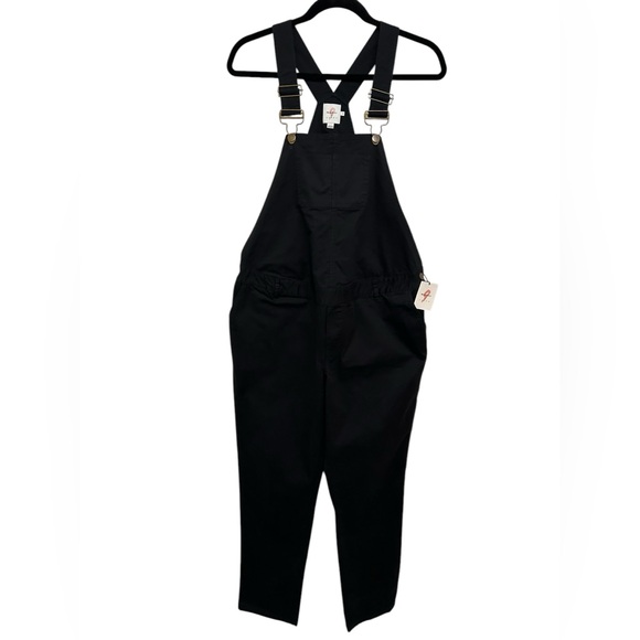 The Nines by Hatch Black Maternity Overalls Cotton Twill Women’s Sz 6 New w/tags - Picture 7 of 10